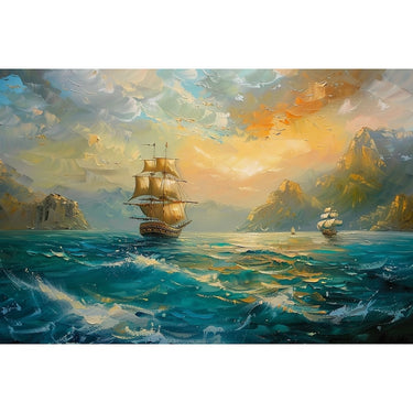 Canvas of Ships at Sea